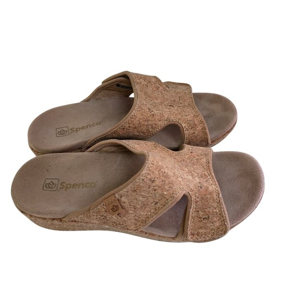 Spenco Karla Adjustable Wedge Sandal Cork Size 7B - Picture 2 of 9